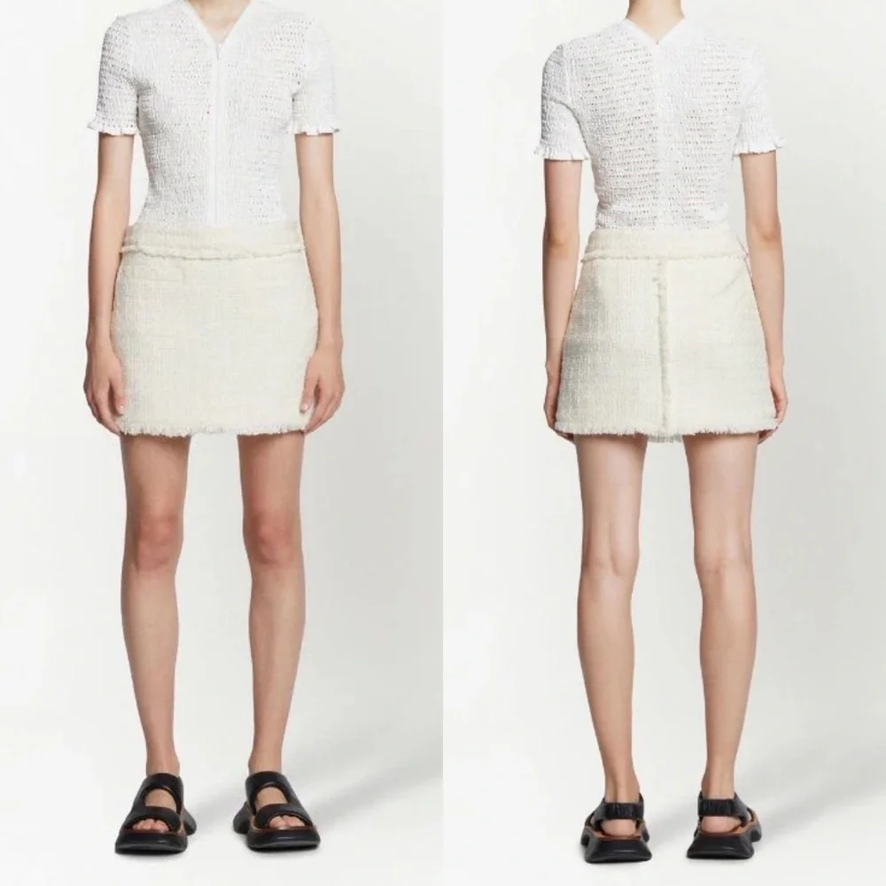 Proenza Schouler White Label Tweed Knitted Mini Skirt NEW